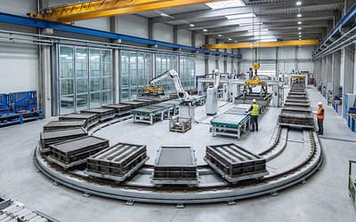 Dây chuyền Carousel sản xuất tà vẹt bê tông – Giải pháp tự động hóa liên tục của HESS Langfang