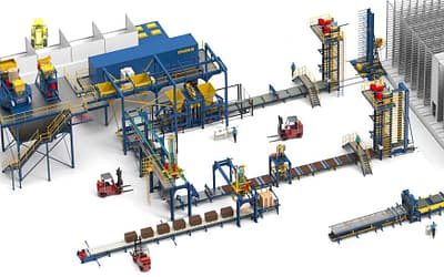 Dây chuyền sản xuất gạch không nung hiện đại, hiệu quả 2025